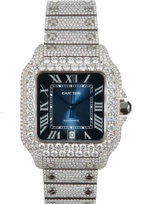 fake cartier watch iced out|iced out cartier buffs.